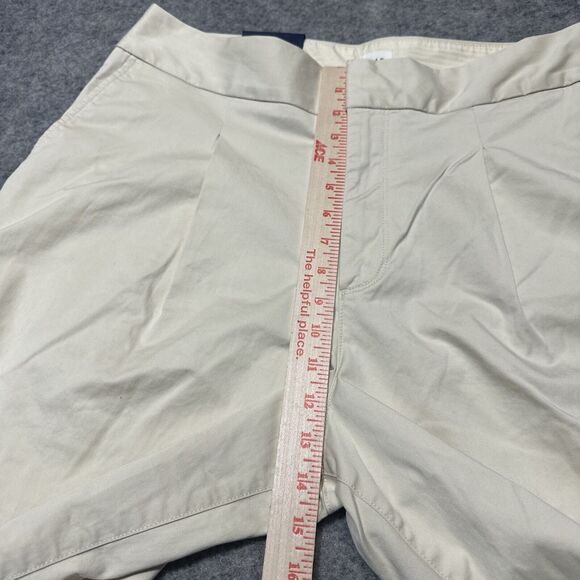 New Gap High Rise Pleated Wide Leg Khaki Women's Pants Size 16 Beige Light Wash - Picture 4 of 12